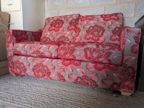 Alstons red grey patterned - red,